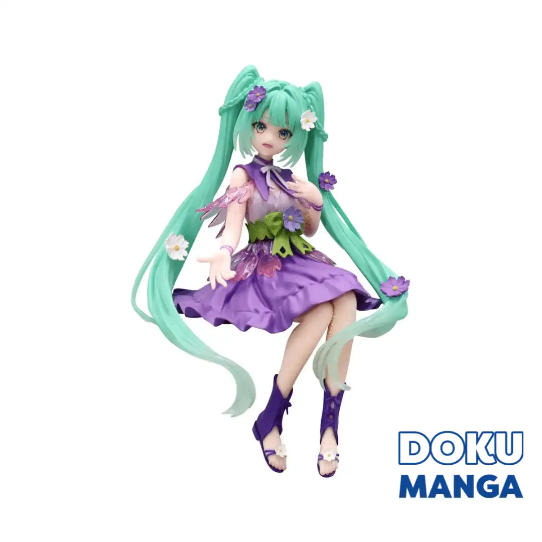 21 Vocaloid - Figurine Hatsune Miku Cosmos Purple ver. Flower Fairy Noodle Stopper – Image 1